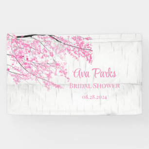 Cherry Blossom Tree Bark Wedding Banner