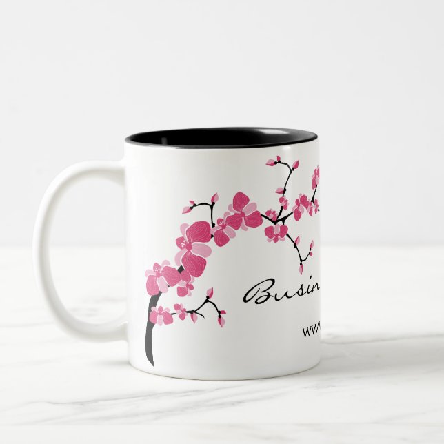 Cherry Blossom Tree Branch Customisable Coffee Mug (Left)