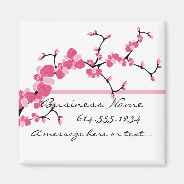 Cherry Blossom Tree Branch Customisable Magnet (Front)