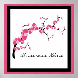 Cherry Blossom Tree Branch Poster Design 3