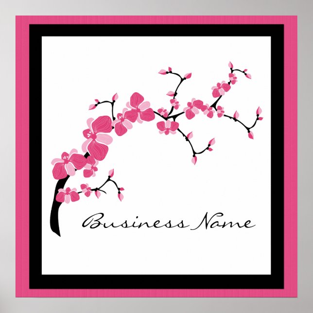 Cherry Blossom Tree Branch Poster Design 3 (Front)