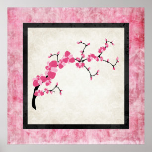 Cherry Blossom Tree Branch Poster Design 4