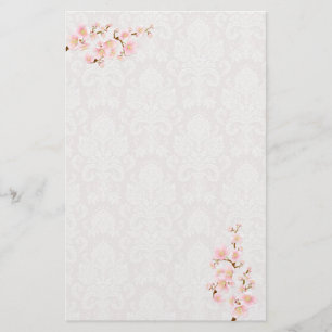 Cherry blossom tree branch Stationery
