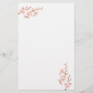 Cherry blossom tree branch Stationery