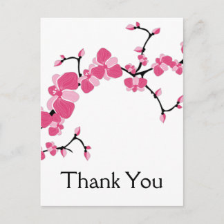 Cherry Blossom Tree Branch Thank You Postcards 2