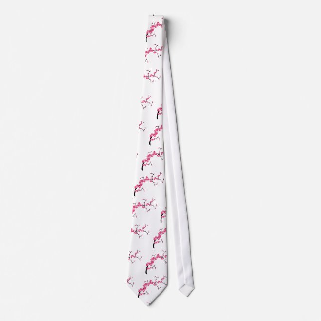 Cherry Blossom Tree Branch Tie Design 1 (Front)