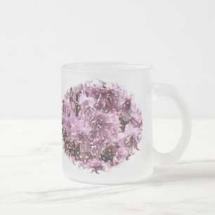 CHERRY BLOSSOM TREE FROSTED GLASS COFFEE MUG