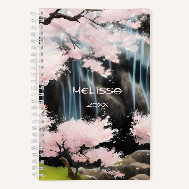 Cherry Blossom Tree Japanese Landscape Notebook (Front)