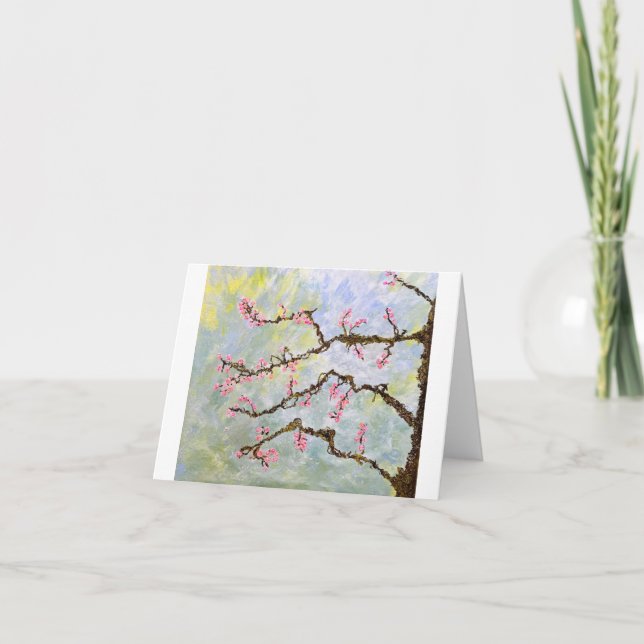 Cherry Blossom Tree Note Card <Blank Inside> (Front)