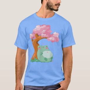 Cherry Blossom Tree Sakura Cute Frog Kawaii Japane T-Shirt