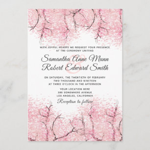 Cherry Blossom Tree Wedding Invitation