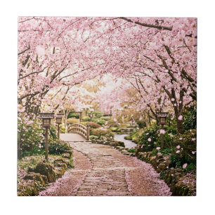 Cherry Blossom Trees Tile