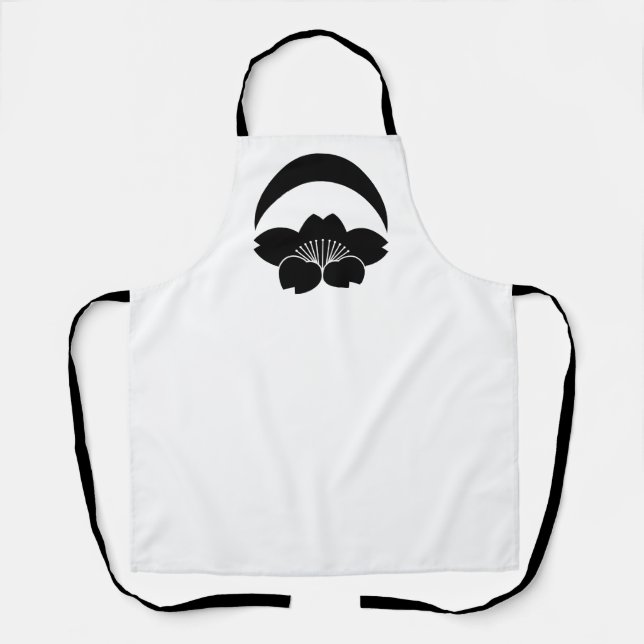 Cherry blossom under crescent moon apron (Front)