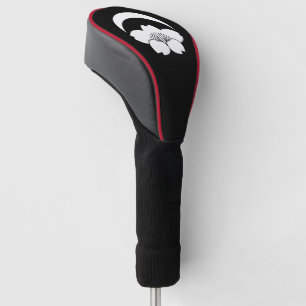 Cherry blossom under crescent moon golf head cover