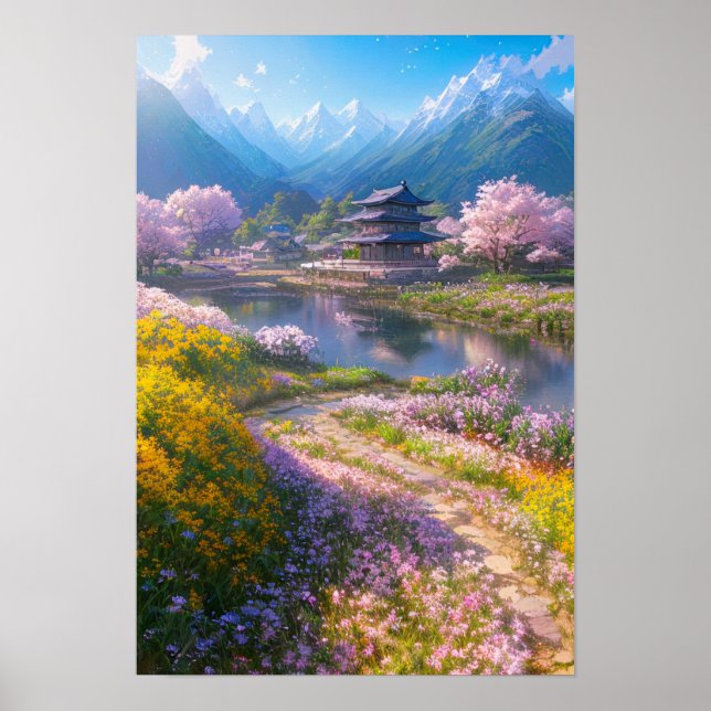 Cherry Blossom Valley Poster (Front)