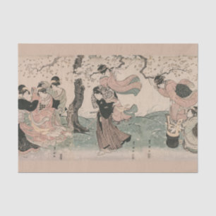 Cherry Blossom Viewing in Spring Japanese Ukiyo-e Tissue Paper