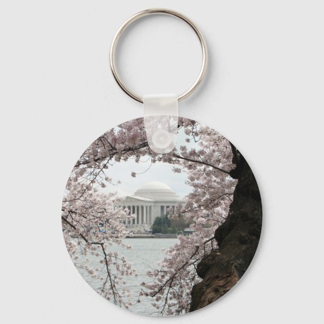 Cherry Blossom Washington DC Key Ring (Front)