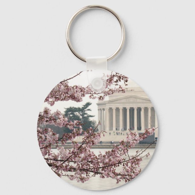 Cherry Blossom Washington DC Key Ring (Front)