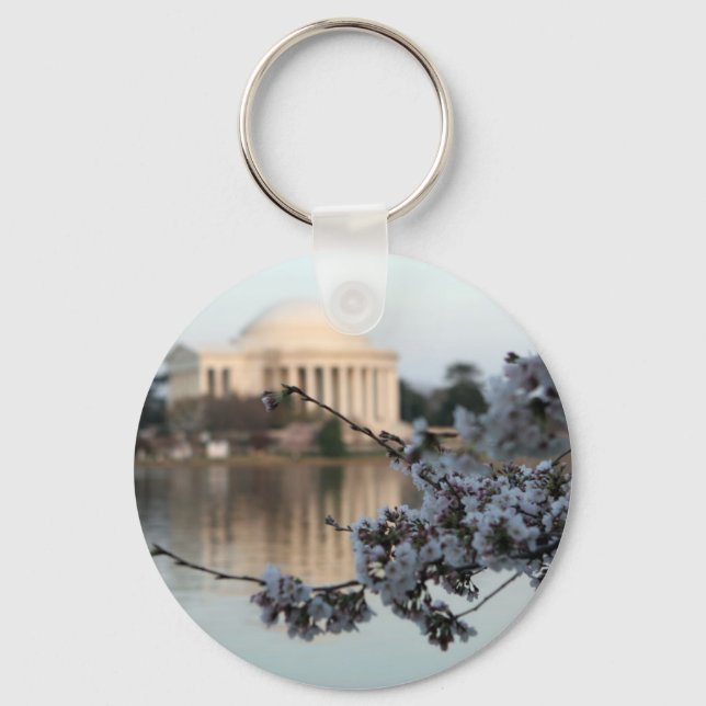 Cherry Blossom Washington DC Key Ring (Front)