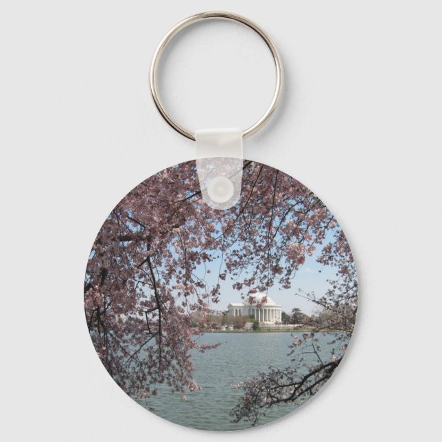 Cherry Blossom Washington DC Key Ring (Front)