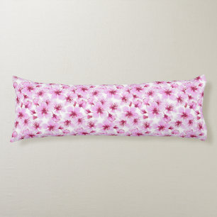 Cherry blossom watercolor body cushion