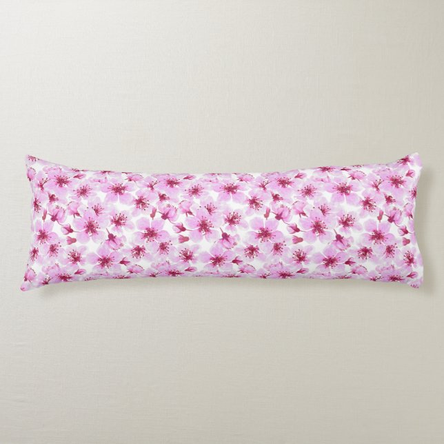 Cherry blossom watercolor body cushion (Front)
