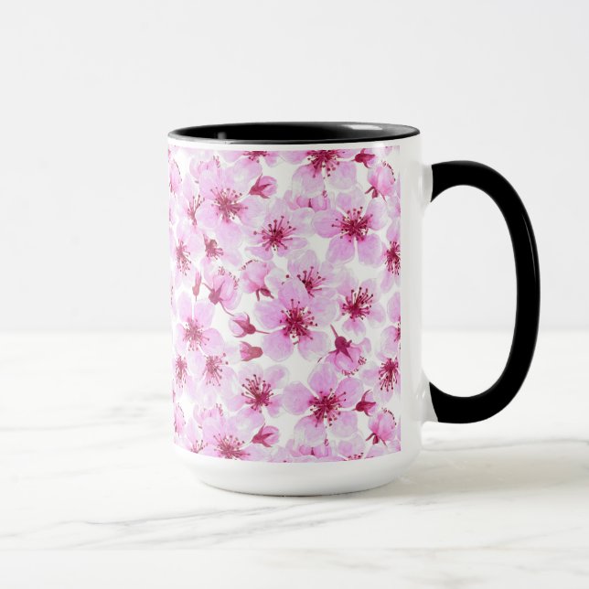 Cherry blossom watercolor mug (Right)