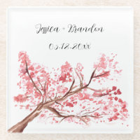 Cherry Blossom Watercolor Pink Floral Wedding