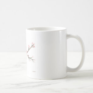 Cherry blossom watercolour coffee mug