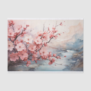 Cherry Blossom Watercolour Tissue Paper
