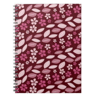 Cherry Blossom Way- Burgundy Spiral Photo Notebook