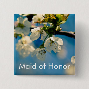 Cherry Blossom • Wedding Button