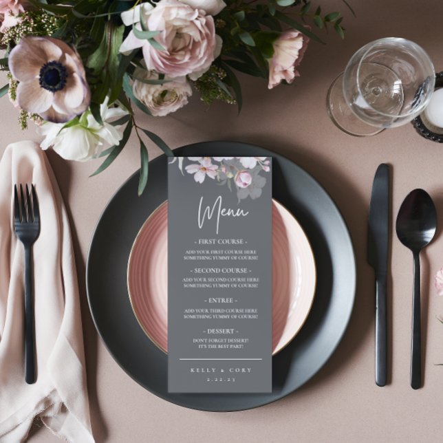 Cherry Blossom Wedding Dinner Menu  (Creator Uploaded)