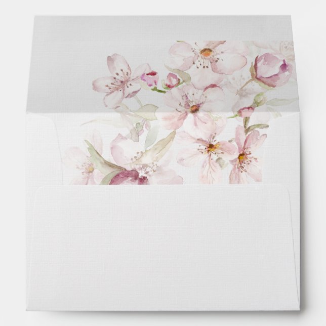 Cherry Blossom Wedding Envelopes (Back (Bottom))