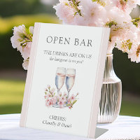 Cherry Blossom Wedding Funny Open Bar