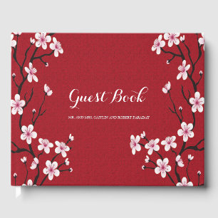 Cherry Blossom Wedding guest Guest Book