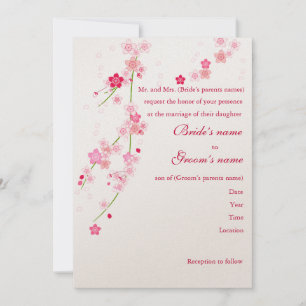 Cherry Blossom Wedding Invitation