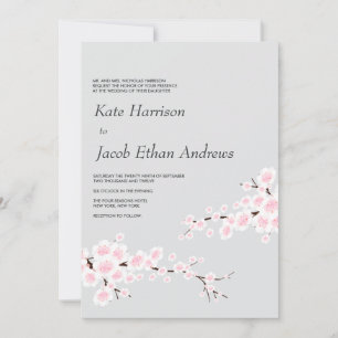 Cherry Blossom Wedding Invitation