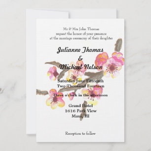 Cherry Blossom Wedding Invitation