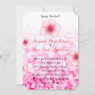 Cherry blossom wedding  invitation