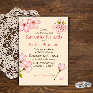 Cherry Blossom Wedding Invitation