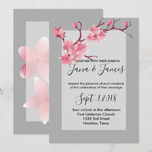 Cherry Blossom wedding Invitation