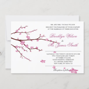 Cherry Blossom Wedding Invitation