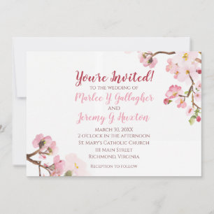 Cherry Blossom Wedding Invitations 