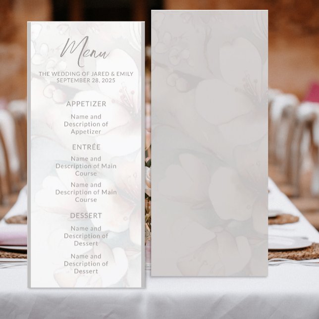 Cherry Blossom Wedding Menu (Creator Uploaded)