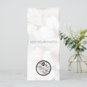 Cherry Blossom Wedding Photo Announcement QR Code