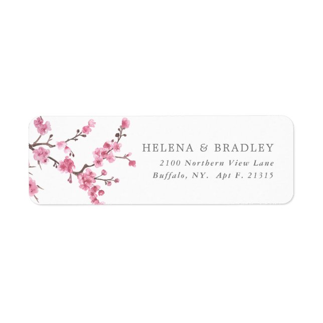 Cherry Blossom | Wedding Return Address (Front)