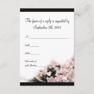 Cherry Blossom Wedding RSVP Card