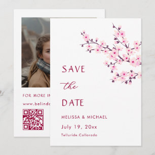 Cherry Blossom Wedding Save The Date