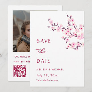 Cherry Blossom Wedding Save The Date